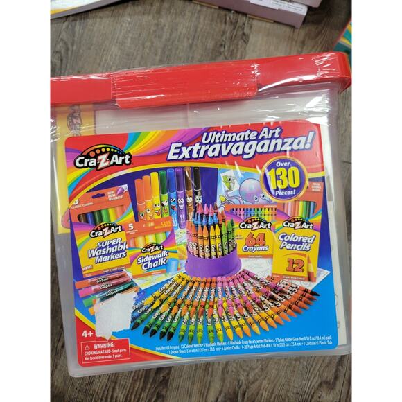 Cra-Z-Art Ultimate Art Extravaganza Tub (130 Piece) Crayons Art Set NEW - Picture 3 of 4